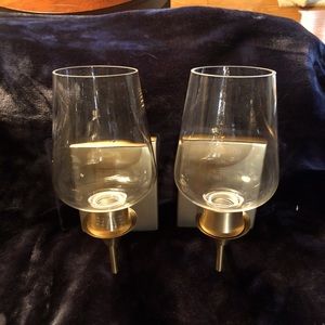 NEW! Pair of Brass Wall Sconces